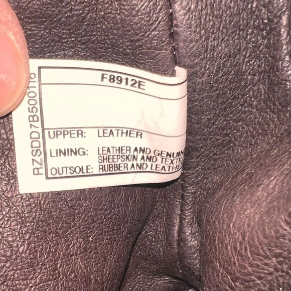 UGG Bianca Brown Italian Leather Sheepskin Suede 5" Heels Platform Sz 7.5 - Picture 11 of 11